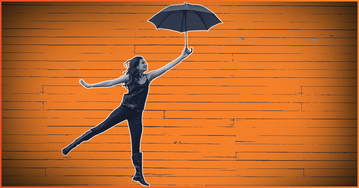 Women with umbrella