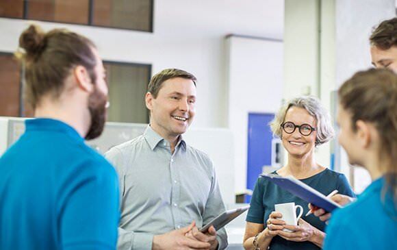 Group of people talking