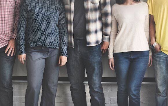 line of well dressed candidates for hire 