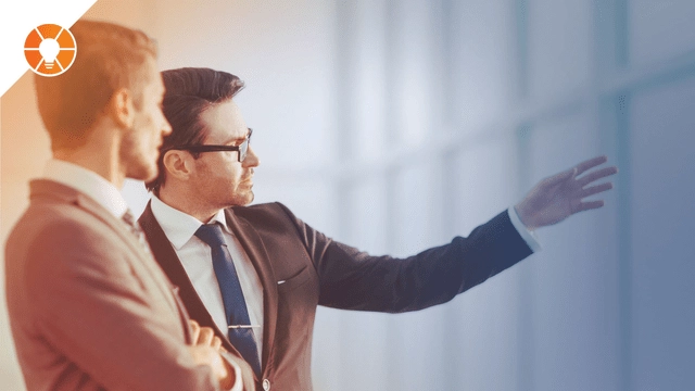 Two business leaders looking ahead
