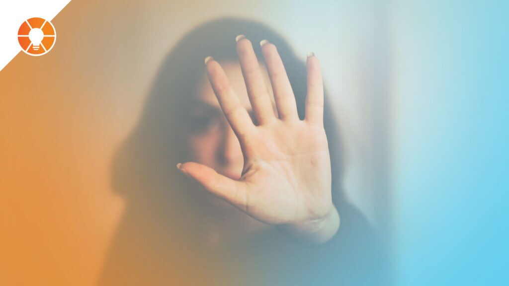 An entrepreneur holds their hand up to say no to good ideas, so they can say yes to the right ones