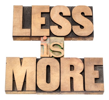 less is more in wood type