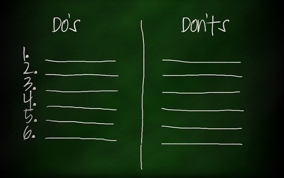 "do' and "don't do" list