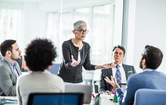 frustrated employees in a meeting