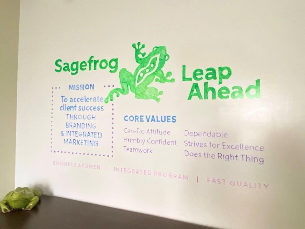 Sagefrog Core values and Mission