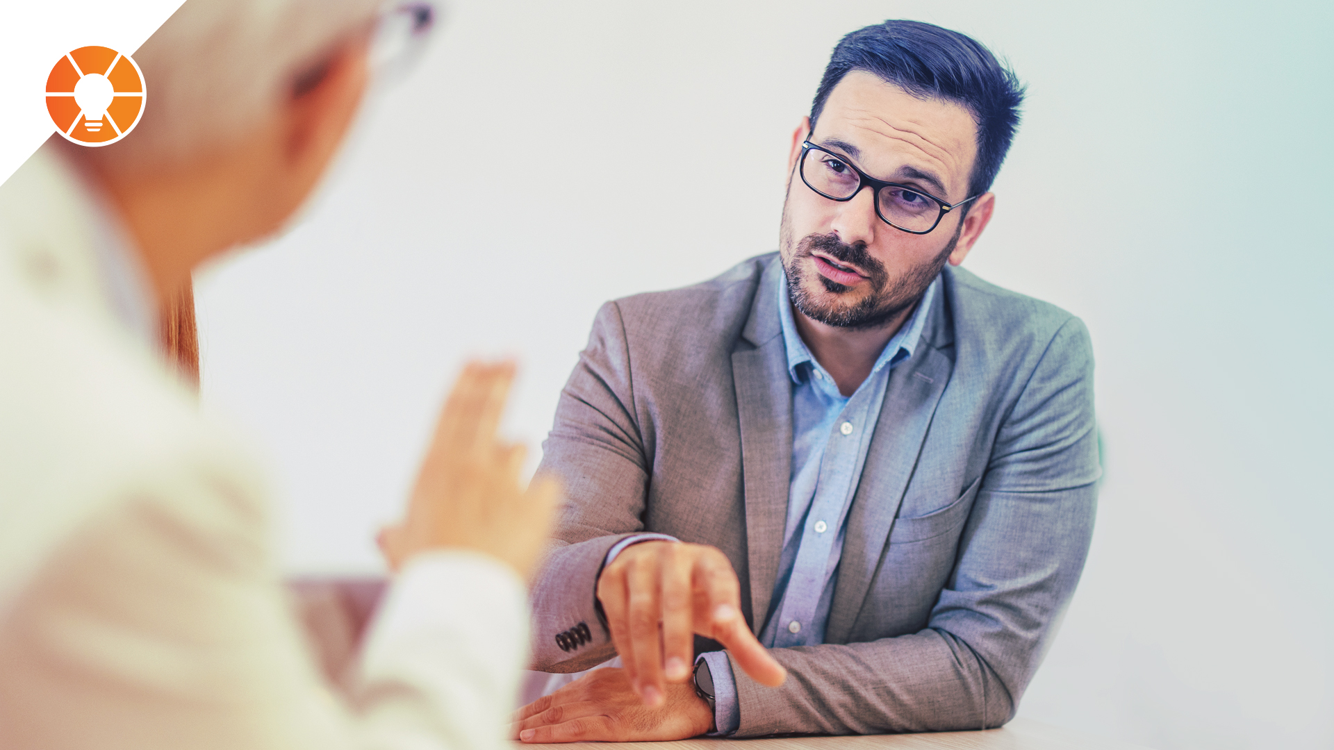 Person leading an employee performance review