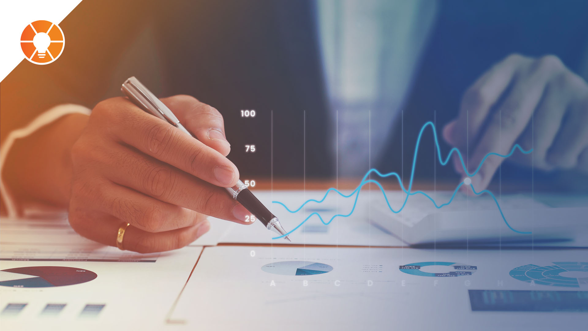 Person working with data
