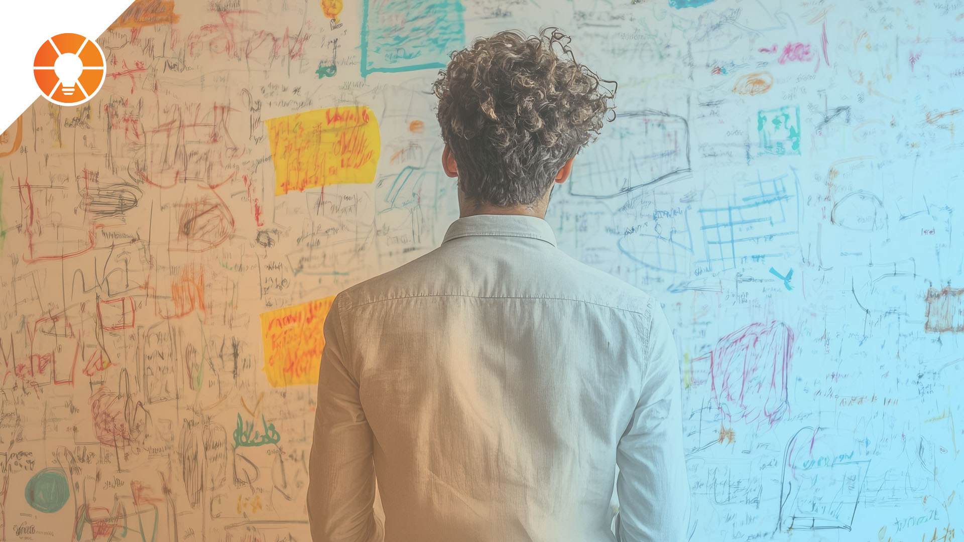 An EOS Visionary stares at an overwhelming wall of ideas