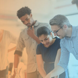 A team discussing quarterly priorities