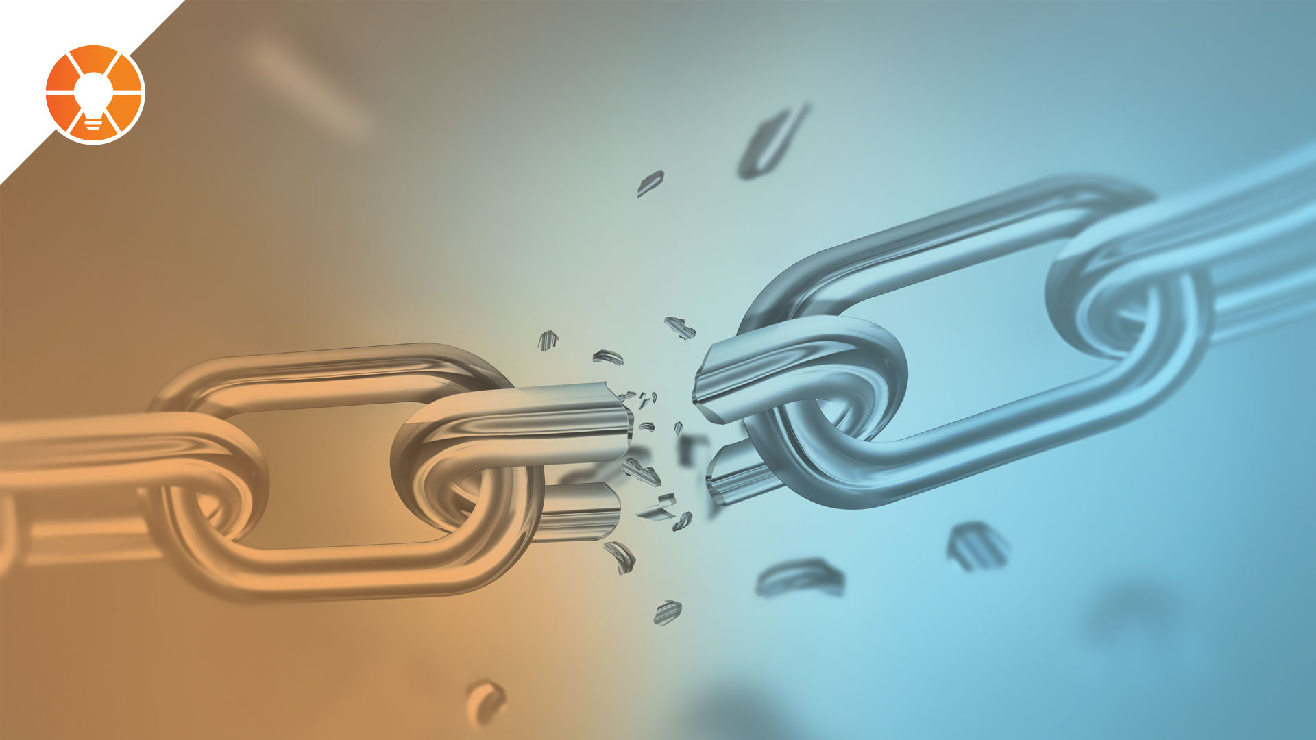 Metal chain link breaking in half