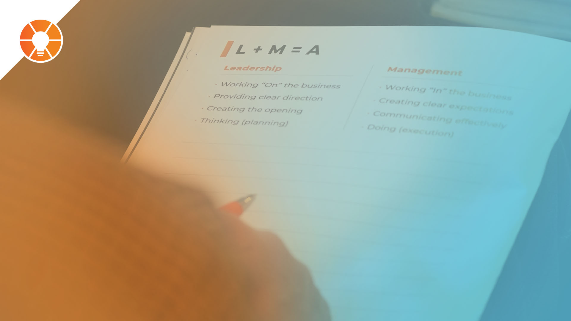 An entrepreneur uses EOS tools