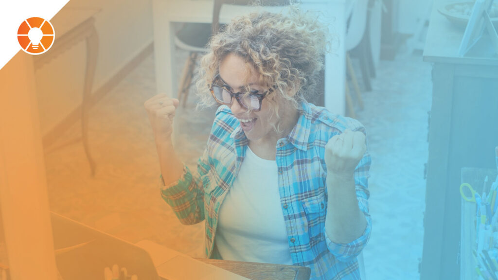 An entrepreneur excited about a new idea